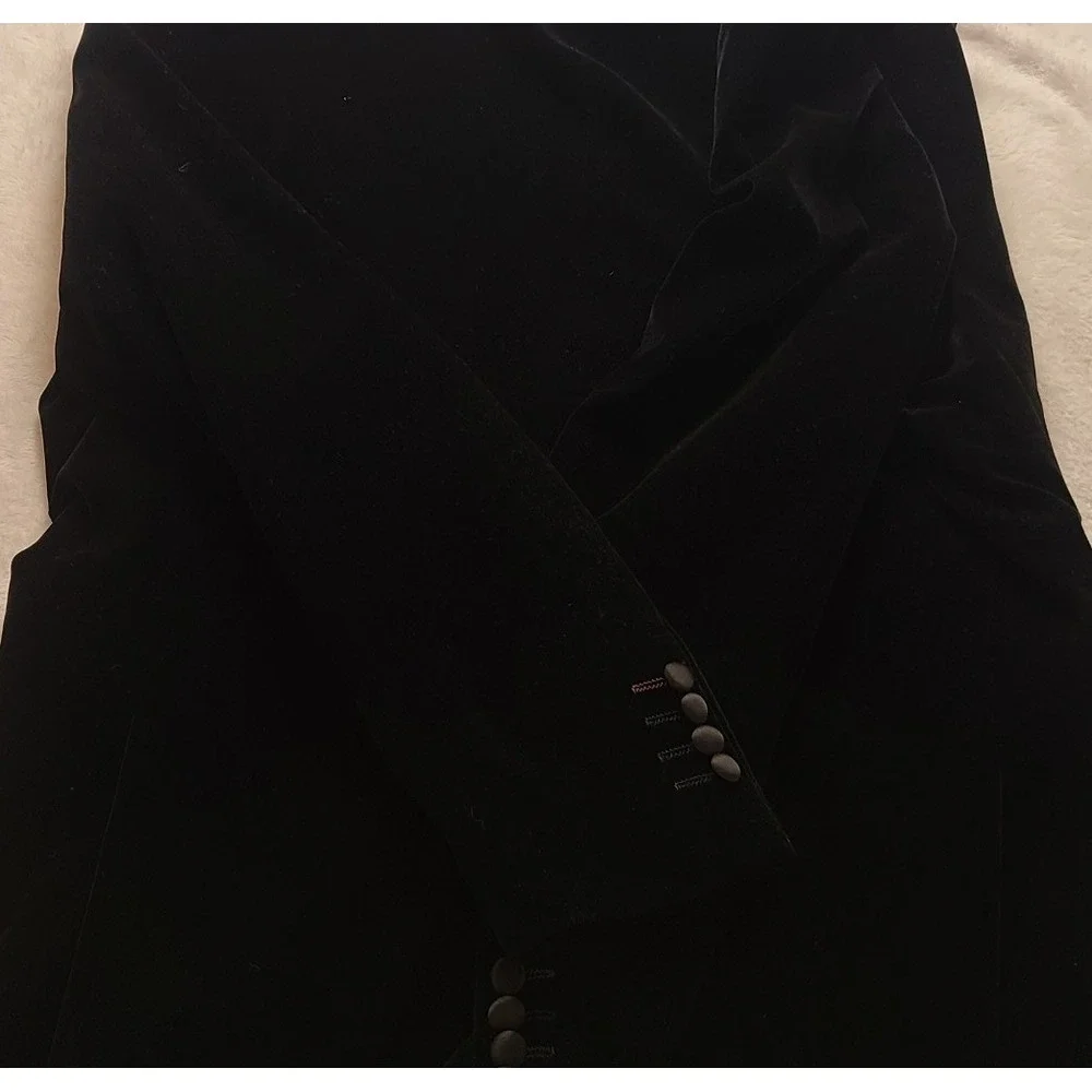 Lindbergh Black Velvet Tuxedo‎ Blazer Floral Lining Peak Men's Formal Jacket